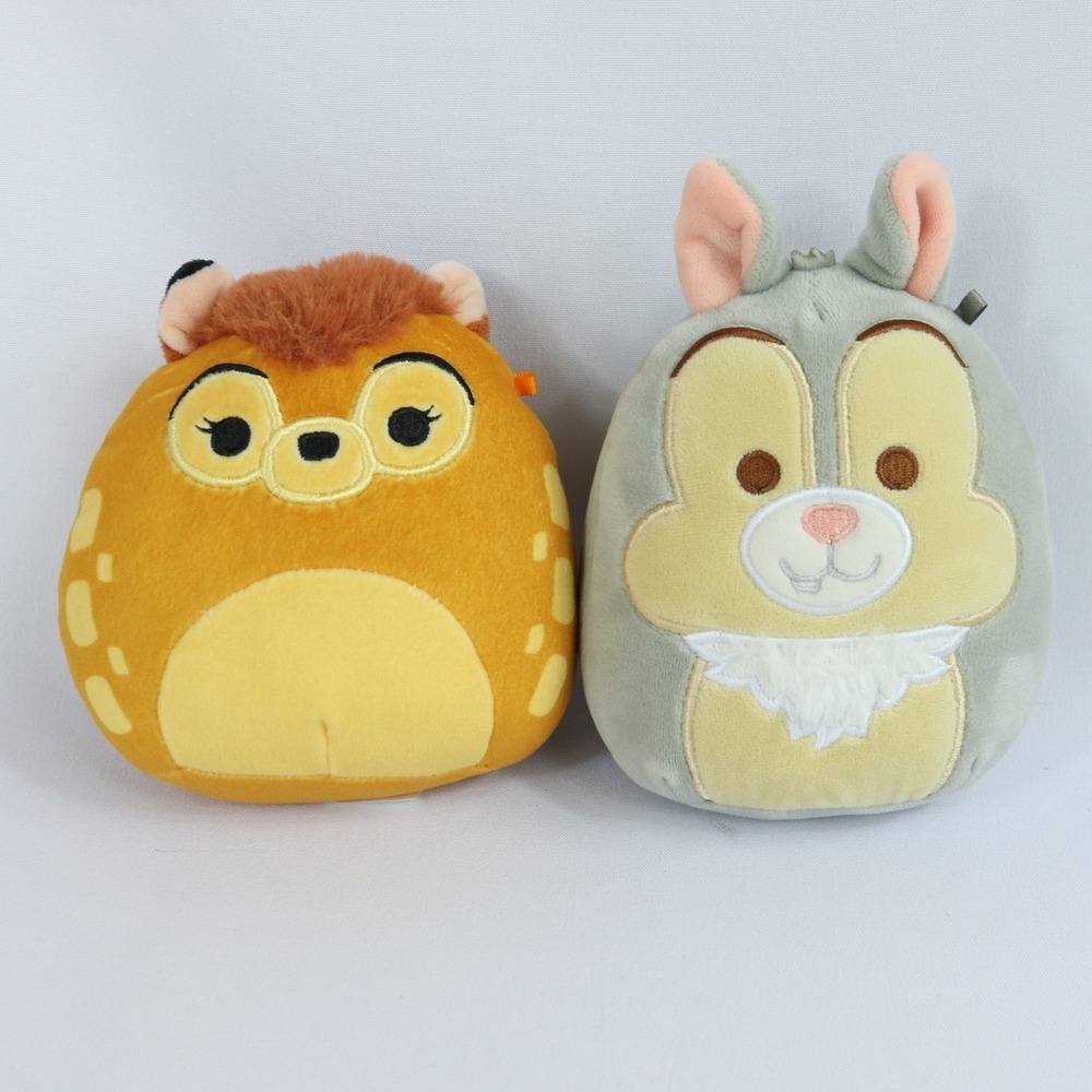Disney Squishmallow Bambi and Thumper 5" Plush Stuffed Animal Deer Rabbit